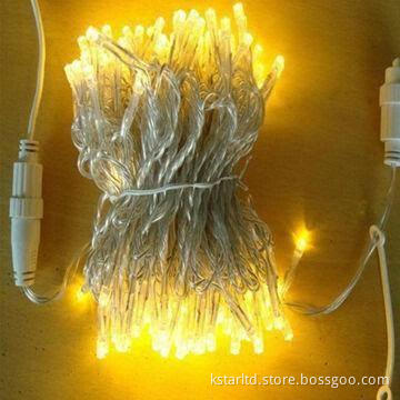 Christmas Light with Male/Female Connector, IP44 for Outdoor Use, Transparent Cable